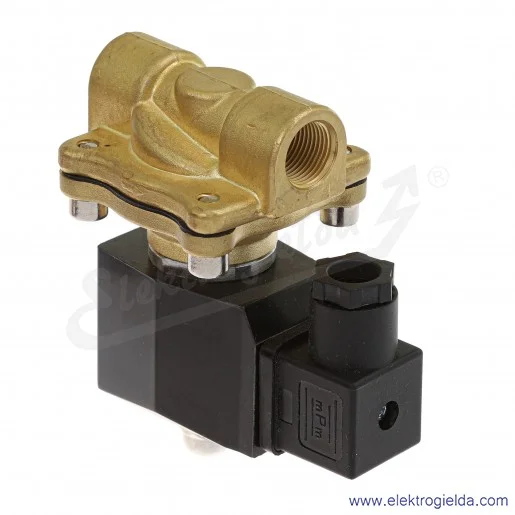 Elektrozawór 2/2 gw. 3/8" DN10 230V woda/powietrze/olej Elektrozawór 2/2 gw. 3/8" DN10 230V woda/powietrze/olej