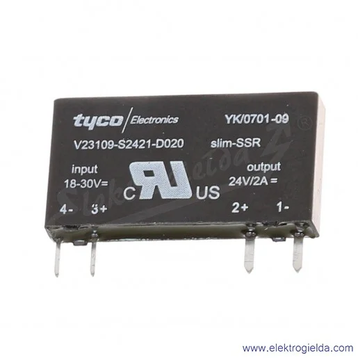 Przekaźnik półprzewodnikowy ABS7SC1B Modicon ABE7, wtykowy 5mm, 24VDC 2A Przekaźnik półprzewodnikowy ABS7SC1B Modicon ABE7, wtykowy 5mm, 24VDC 2A
