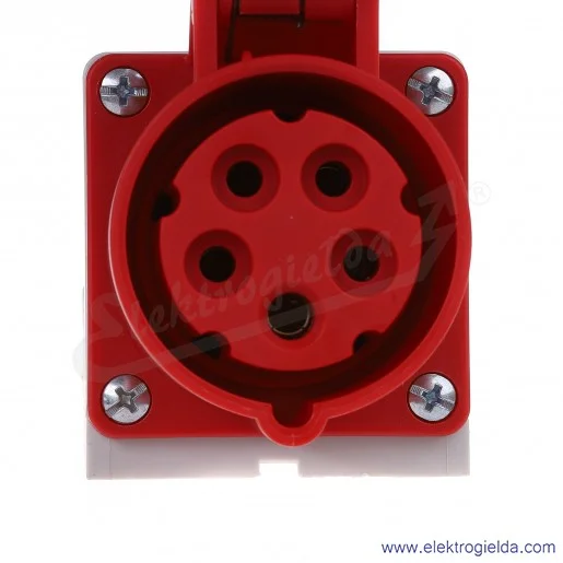 Gniazdo stałe 115-6K 5X16 mała obudowa 16A 4P+N, IP44 Gniazdo stałe 115-6K 5X16 mała obudowa 16A 4P+N, IP44