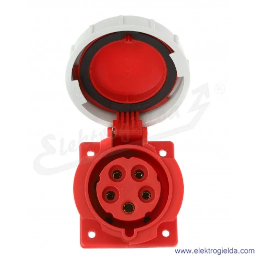 Gniazdo siłowe 4152-6F78 FLEX 5X16A 3P+N+PE tablicowe skośne IP67 Gniazdo siłowe 4152-6F78 FLEX 5X16A 3P+N+PE tablicowe skośne IP67