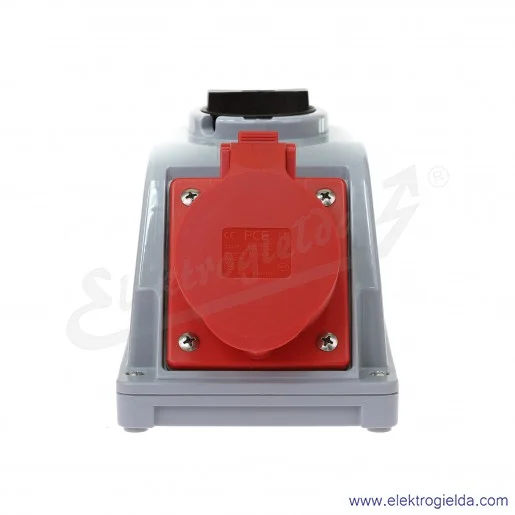 Gniazdo stałe 96062540W 32A 0-1 5P z wyłącznikiem, natynkowe IP44 Gniazdo stałe 96062540W 32A 0-1 5P z wyłącznikiem, natynkowe IP44