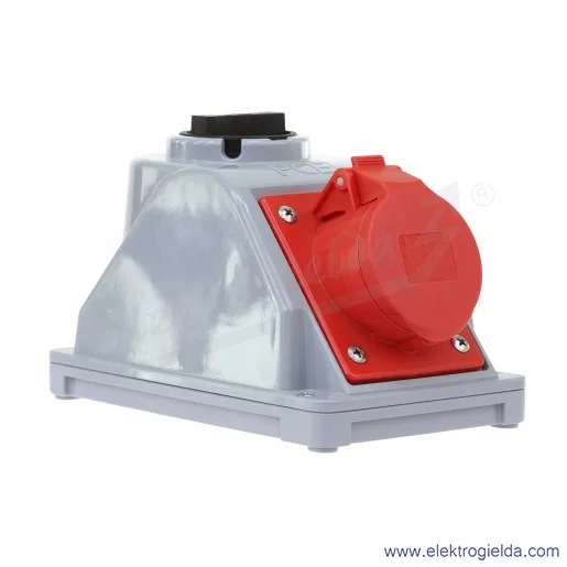 Gniazdo stałe z wyłącznikiem 96061540W Combopol 1x16/5 16A 0-1 5P, 400V, IP44 Gniazdo stałe z wyłącznikiem 96061540W Combopol 1x16/5 16A 0-1 5P, 400V, IP44