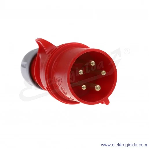 Wtyczka 025-6 5X32 zaciski śrubowe 3P+N, 400V 32A Wtyczka 025-6 5X32 zaciski śrubowe 3P+N, 400V 32A