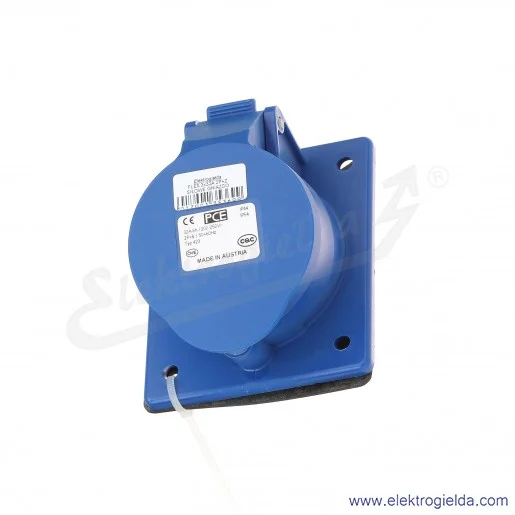 Gniazdo tablicowe proste 1040-0B FLEX 2P+Z 1-fazowe 230V z bolcem, IP54 Gniazdo tablicowe proste 1040-0B FLEX 2P+Z 1-fazowe 230V z bolcem, IP54