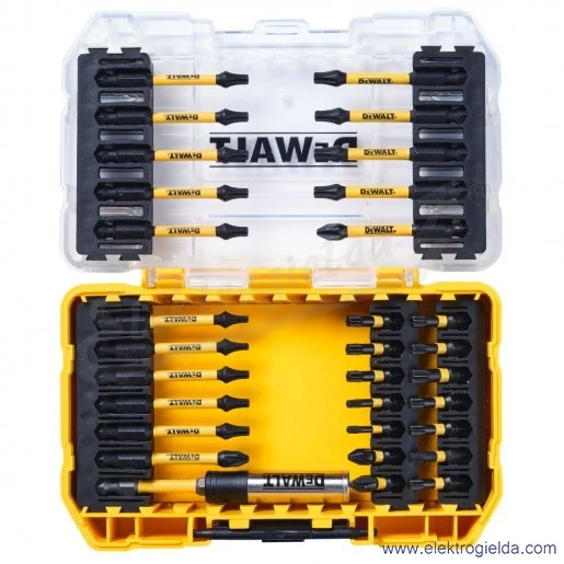 Zestaw bitów udarowych DT70738T-QZ 31 elementów FLEXTORQ, PH PZ i Torx Zestaw bitów udarowych DT70738T-QZ 31 elementów FLEXTORQ, PH PZ i Torx