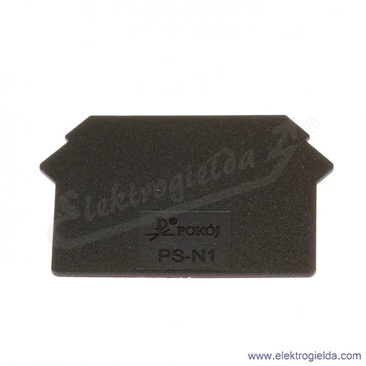 Płytka skrajna A41-8113 PS-N1 czarna, 1mm, do ZUG-2,5..10 Płytka skrajna A41-8113 PS-N1 czarna, 1mm, do ZUG-2,5..10