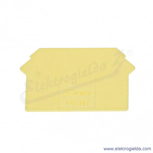 Płytka skrajna A41-8111 PS-N1 żółta, 1mm, do ZUG-2,5..10 Płytka skrajna A41-8111 PS-N1 żółta, 1mm, do ZUG-2,5..10