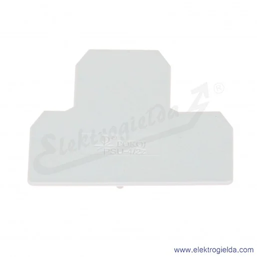 Płytka skrajna A41-0408 PSU-4/2Z szara, 1.2mm, do ZUG-21..24 Płytka skrajna A41-0408 PSU-4/2Z szara, 1.2mm, do ZUG-21..24