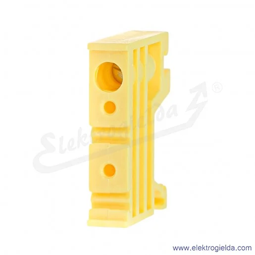 Trzymacz żółty A44-1201 KU-1/35 szerokość 10mm, na szynę TS-35 Trzymacz żółty A44-1201 KU-1/35 szerokość 10mm, na szynę TS-35