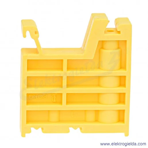 Trzymacz żółty A44-2011 KU-2/35 szerokość 10mm, na szynę TS-35 Trzymacz żółty A44-2011 KU-2/35 szerokość 10mm, na szynę TS-35
