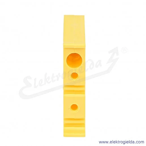 Trzymacz żółty A44-2011 KU-2/35 szerokość 10mm, na szynę TS-35 Trzymacz żółty A44-2011 KU-2/35 szerokość 10mm, na szynę TS-35