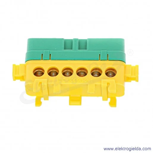 Listwa przyłączeniowa A18-0051 LPI-6g 16mm2, 76A 400V, zielono-żółta z poliamidu Listwa przyłączeniowa A18-0051 LPI-6g 16mm2, 76A 400V, zielono-żółta z poliamidu