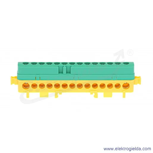 Listwa przyłączeniowa A18-1051 LPI-14g 25mm2, 101A 400V, zielono-żółta z poliamidu Listwa przyłączeniowa A18-1051 LPI-14g 25mm2, 101A 400V, zielono-żółta z poliamidu