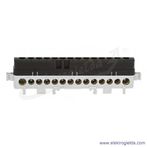 Listwa przyłączeniowa A18-1038 LPI-14s 25mm2, 101A 400V, czarna z poliamidu Listwa przyłączeniowa A18-1038 LPI-14s 25mm2, 101A 400V, czarna z poliamidu