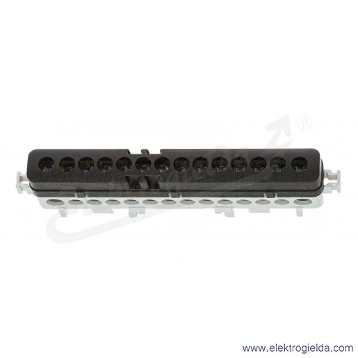 Listwa przyłączeniowa A18-1038 LPI-14s 25mm2, 101A 400V, czarna z poliamidu Listwa przyłączeniowa A18-1038 LPI-14s 25mm2, 101A 400V, czarna z poliamidu