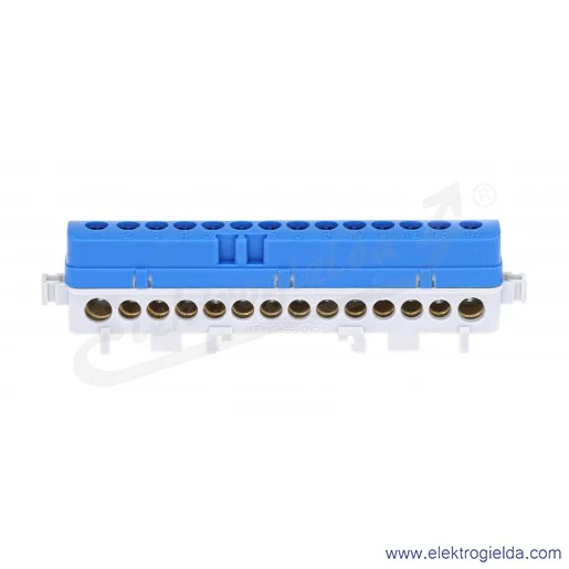 Listwa przyłączeniowa A18-1068 LPI-14n 25mm2, 101A 400V, niebieska z poliamidu Listwa przyłączeniowa A18-1068 LPI-14n 25mm2, 101A 400V, niebieska z poliamidu