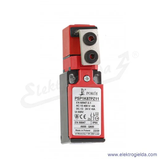 Łącznik krańcowy A37-2230 PSP1 K87 PZ11 1NO1NC, bezpieczeństwa z kluczem kątowym Łącznik krańcowy A37-2230 PSP1 K87 PZ11 1NO1NC, bezpieczeństwa z kluczem kątowym