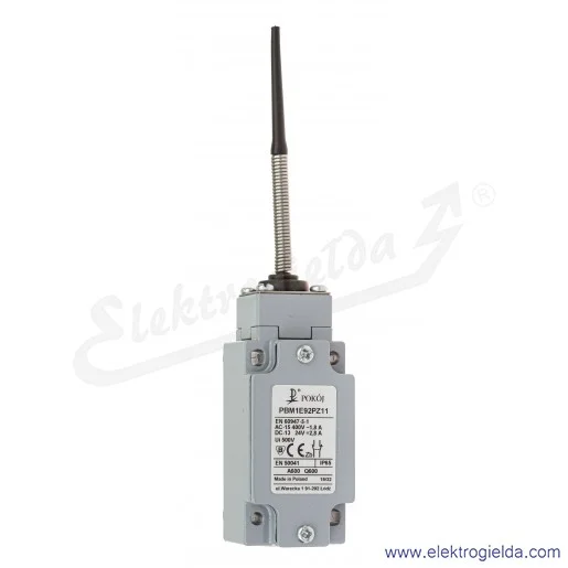 Łącznik krańcowy 37-361 PBM1 E92 PZ11, 1NO1NC styki migowe, dźwignia sprężynowa Łącznik krańcowy 37-361 PBM1 E92 PZ11, 1NO1NC styki migowe, dźwignia sprężynowa
