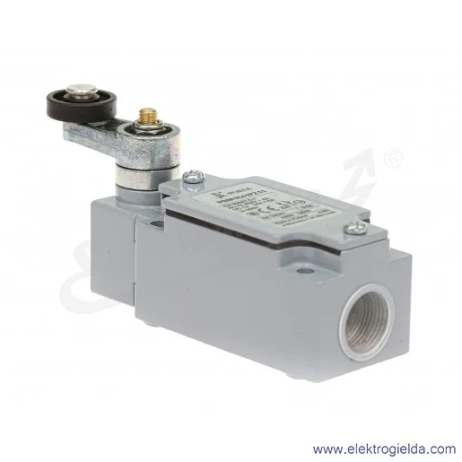 Łącznik krańcowy A37-3480 PBM1 E41 PZ11, 1NO1NC styki migowe, krótka dźwignia z rolką z tworzywa, IP66 Łącznik krańcowy A37-3480 PBM1 E41 PZ11, 1NO1NC styki migowe, krótka dźwignia z rolką z tworzywa, IP66