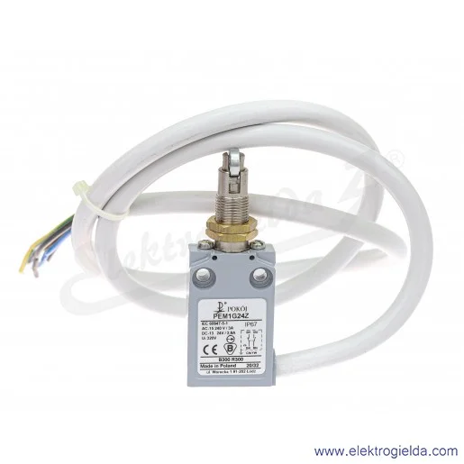 Łącznik krańcowy A37-A90Z PEM1 G24 Z, działanie migowe, trzpień z rolką metalową Łącznik krańcowy A37-A90Z PEM1 G24 Z, działanie migowe, trzpień z rolką metalową