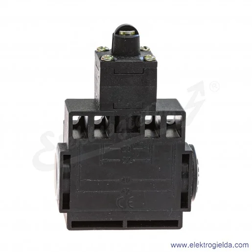 Łącznik krańcowy A37-6R20 PDP1 R13 PZ11, 1NO+1NC styki migowe, trzpień z rolką i ryglem z tworzywa Łącznik krańcowy A37-6R20 PDP1 R13 PZ11, 1NO+1NC styki migowe, trzpień z rolką i ryglem z tworzywa