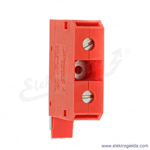 Złączka jednotorowa A11-1537 ZG G 25/TS 35 czerwona, 25mm2 Złączka jednotorowa A11-1537 ZG G 25/TS 35 czerwona, 25mm2