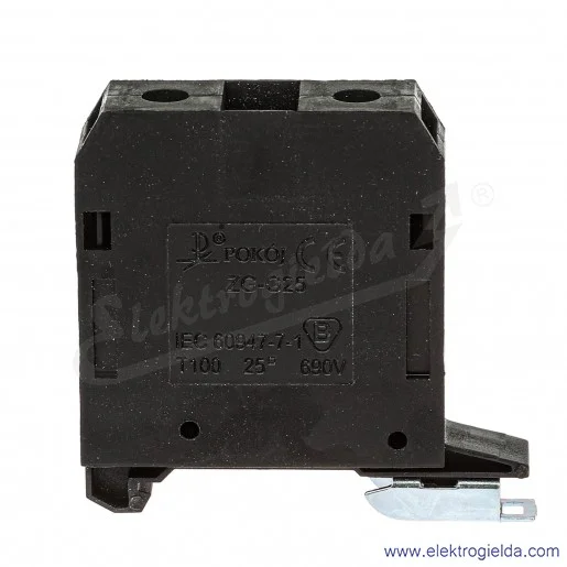 Złączka jednotorowa A11-1533 ZG G 25/TS 35 czarna, 25mm2 Złączka jednotorowa A11-1533 ZG G 25/TS 35 czarna, 25mm2