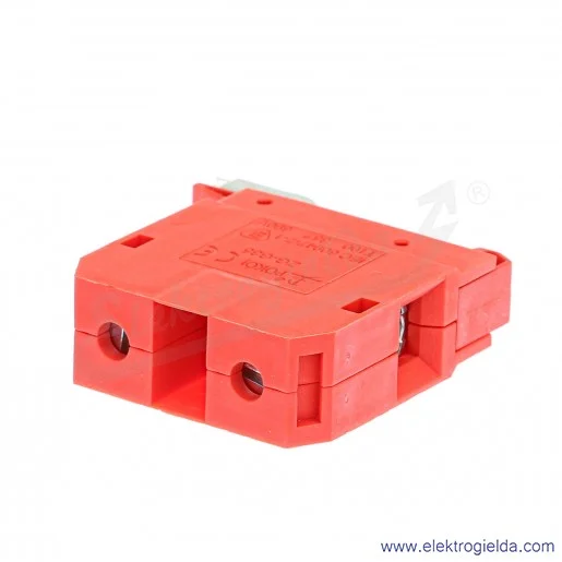 Złączka jednotorowa A11-1637 ZG G 35/TS 35 czerwona, 25mm2 Złączka jednotorowa A11-1637 ZG G 35/TS 35 czerwona, 25mm2