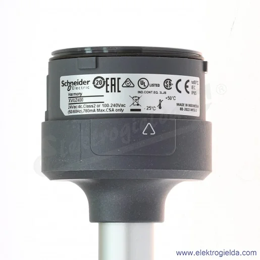 Stojak z rurą XVUZ400, czarny 400mm, IP65 Stojak z rurą XVUZ400, czarny 400mm, IP65