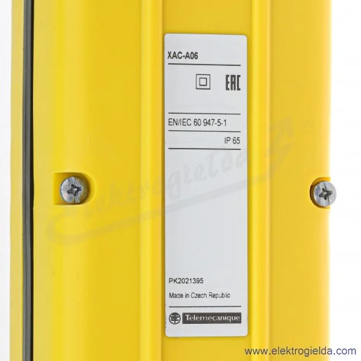 Kaseta suwnicowa XACA06 pusta, 6 otworów fi22mm, IP65 Kaseta suwnicowa XACA06 pusta, 6 otworów fi22mm, IP65