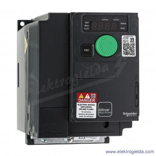 Falownik ATV320U07N4C Altivar ATV320, Kompakt, 0,75kW, 3x380/500V, 2.3A Falownik ATV320U07N4C Altivar ATV320, Kompakt, 0,75kW, 3x380/500V, 2.3A