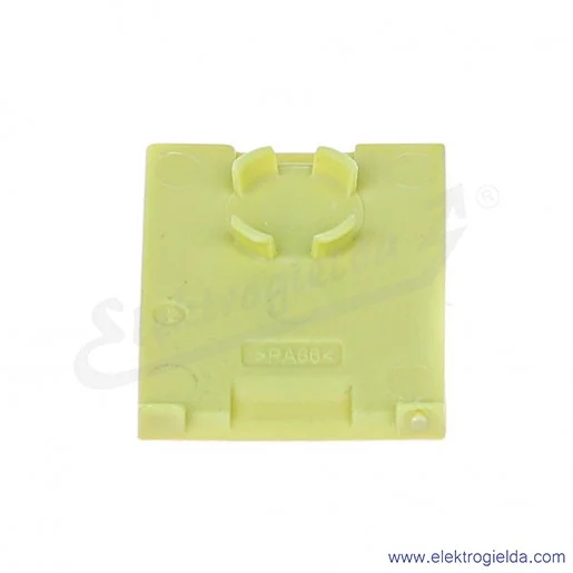 Zaślepka ostrzegawcza 285-420 z czarną błyskawicą, żółta Zaślepka ostrzegawcza 285-420 z czarną błyskawicą, żółta