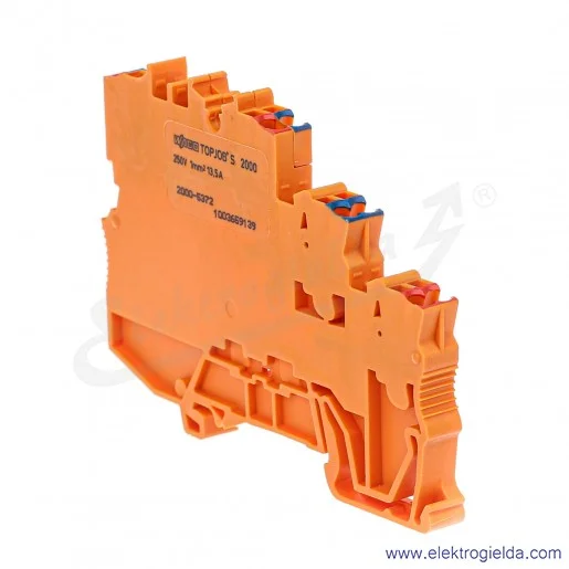 Złączka do czujników 2000-5372 pomarańczowa 1mm2, 3-przewodowa Złączka do czujników 2000-5372 pomarańczowa 1mm2, 3-przewodowa