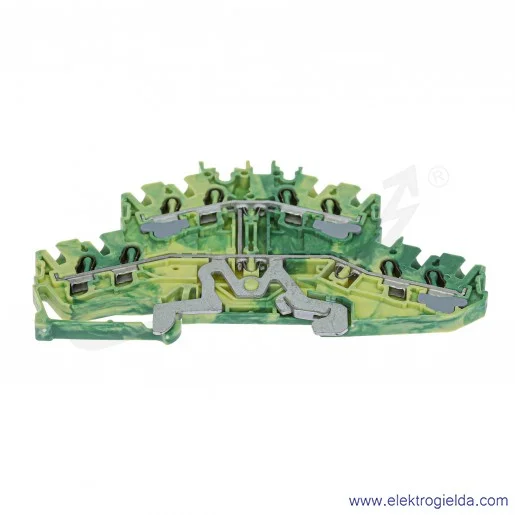 Złączka ochronna 2002-2407 2,5mm, 2-piętrowa żółto-zielona Złączka ochronna 2002-2407 2,5mm, 2-piętrowa żółto-zielona