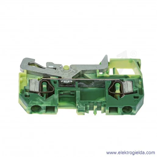 Złączka przelotowa 281-907 4mm 2p żółto-zielona Złączka przelotowa 281-907 4mm 2p żółto-zielona