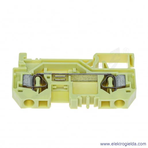 Złączka przelotowa 281-906 4mm 2-przewodowa żółta Złączka przelotowa 281-906 4mm 2-przewodowa żółta