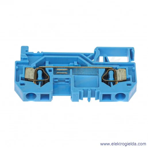 Złączka przelotowa 281-904 4mm 2-przewodowa niebieska Złączka przelotowa 281-904 4mm 2-przewodowa niebieska