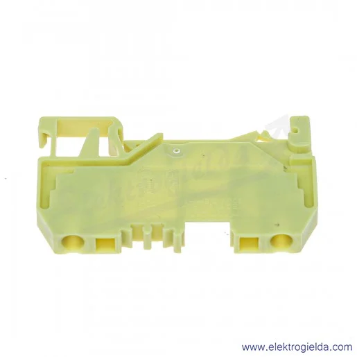 Złączka przelotowa 280-906 2.5mm 2P żółta na szynę TS-35 Złączka przelotowa 280-906 2.5mm 2P żółta na szynę TS-35