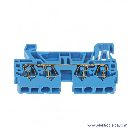 Złączka przelotowa 870-834 2.5mm2, 4-przewodowa niebieska Złączka przelotowa 870-834 2.5mm2, 4-przewodowa niebieska