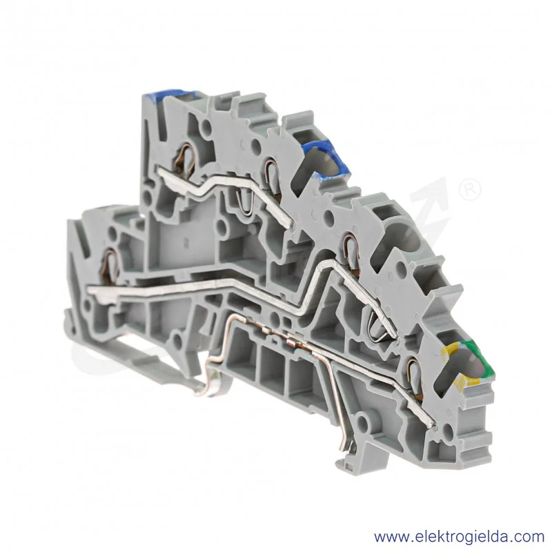 Złączka piętrowa 2003-7646 L/N/PE instalacyjna 2.5mm2, szara Złączka piętrowa 2003-7646 L/N/PE instalacyjna 2.5mm2, szara