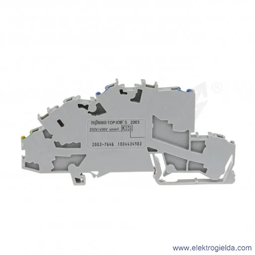 Złączka piętrowa 2003-7646 L/N/PE instalacyjna 2.5mm2, szara Złączka piętrowa 2003-7646 L/N/PE instalacyjna 2.5mm2, szara