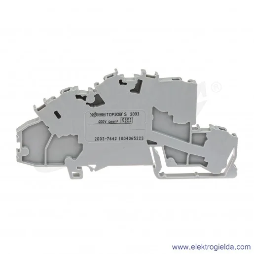 Złączka piętrowa 2003-7642 L/L instalacyjna 2.5mm szara Złączka piętrowa 2003-7642 L/L instalacyjna 2.5mm szara