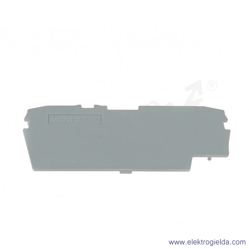 Płytka skrajna 2002-1691 do złączek bezpiecznikowych, 1mm szara Płytka skrajna 2002-1691 do złączek bezpiecznikowych, 1mm szara