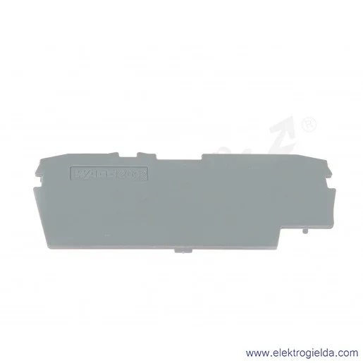 Płytka skrajna 2002-1691 do złączek bezpiecznikowych, 1mm szara Płytka skrajna 2002-1691 do złączek bezpiecznikowych, 1mm szara