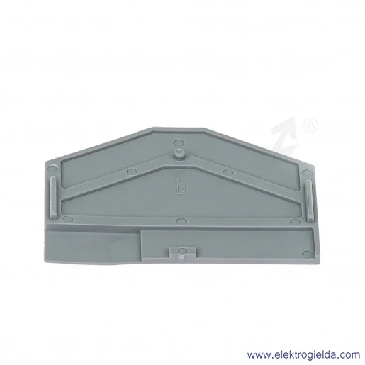 Ścianka końcowa 280-312 2.5mm szara do złączki 280-641 Ścianka końcowa 280-312 2.5mm szara do złączki 280-641