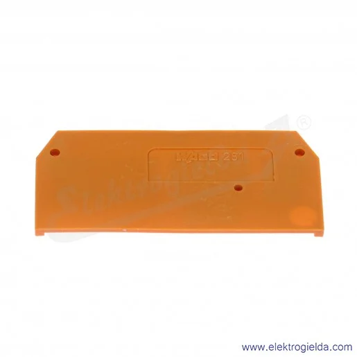 Ścianka końcowa 281-329 2.5mm pomarańczowa Ścianka końcowa 281-329 2.5mm pomarańczowa