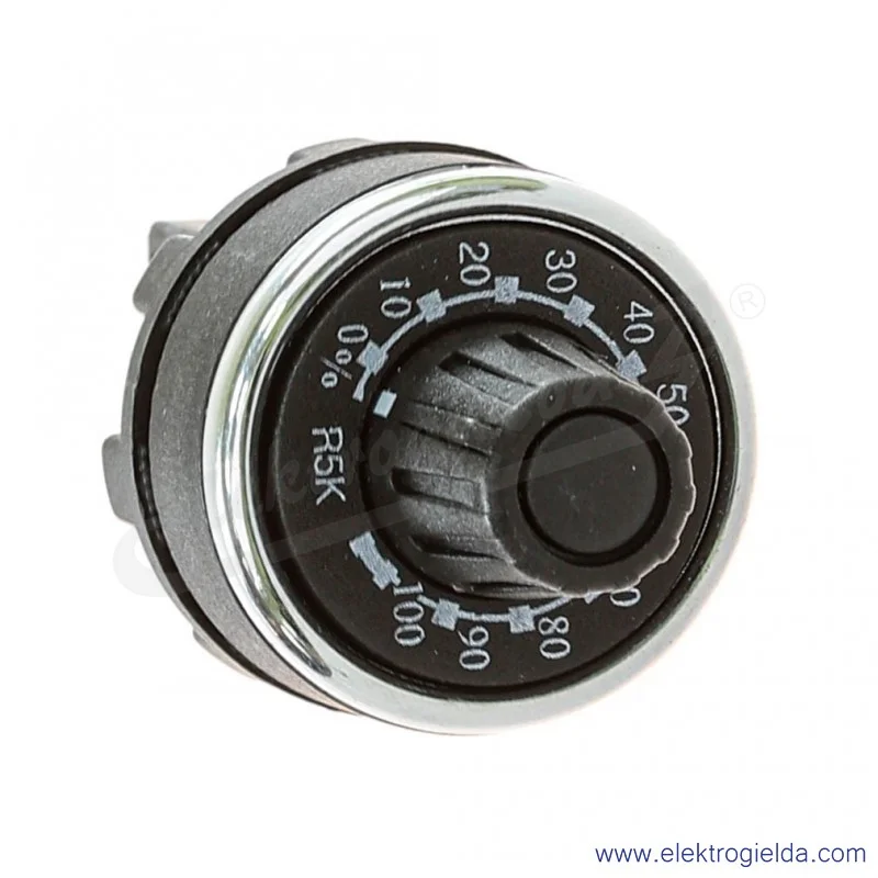 Potencjometr BPR05K 5KOhm, 1.5W, 0..100%, czarny, IP65 Potencjometr BPR05K 5KOhm, 1.5W, 0..100%, czarny, IP65