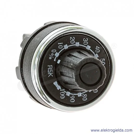 Potencjometr BPR05K 5KOhm, 1.5W, 0..100%, czarny, IP65 Potencjometr BPR05K 5KOhm, 1.5W, 0..100%, czarny, IP65