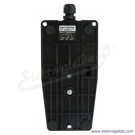 Wyłącznik nożny FS\402 aluminiowy, bez osłony 1NO1NC, 250VAC 15A Wyłącznik nożny FS\402 aluminiowy, bez osłony 1NO1NC, 250VAC 15A