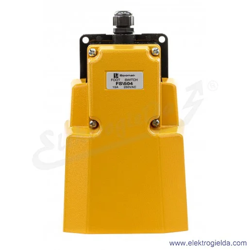 Wyłącznik nożny FS\504 aluminiowy, z osłoną 1NO1NC, 250VAC 15A, IP20 Wyłącznik nożny FS\504 aluminiowy, z osłoną 1NO1NC, 250VAC 15A, IP20